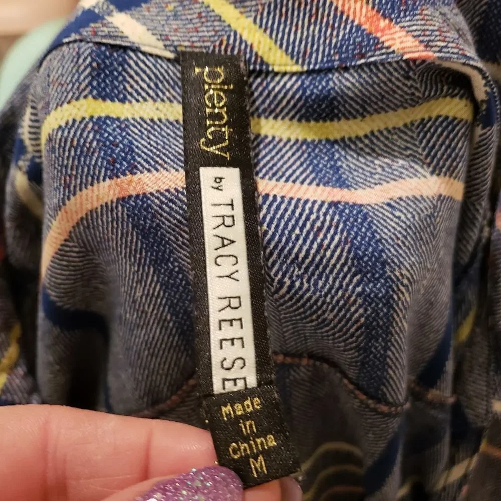 Tracy Reese Plenty Button Front Plaid Shirt